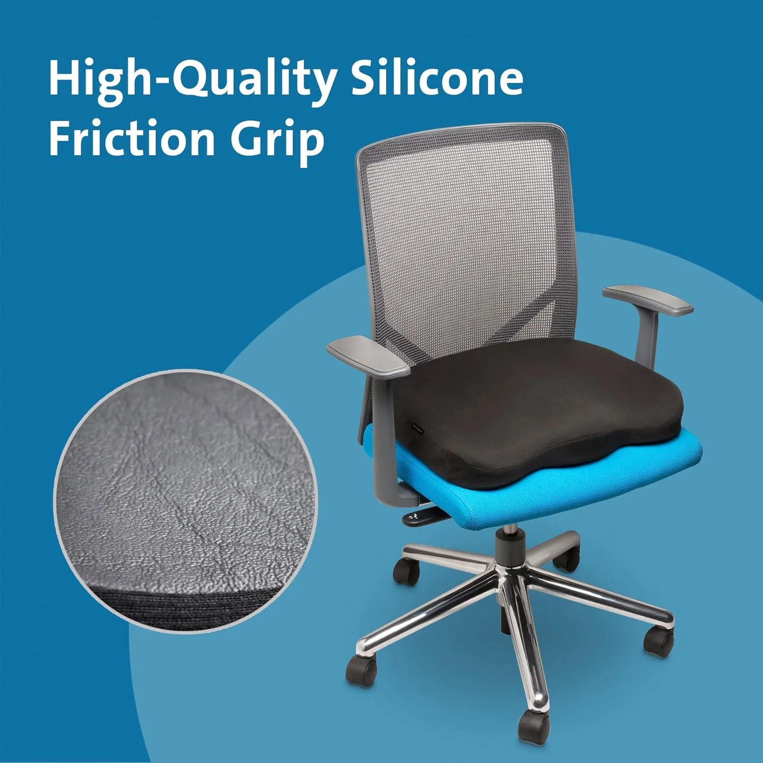 Kensington Seat Cushion for Office, Desk Chair Cushion, Car Seat Cushion, Pain Relief Memory Foam Seat Rest
