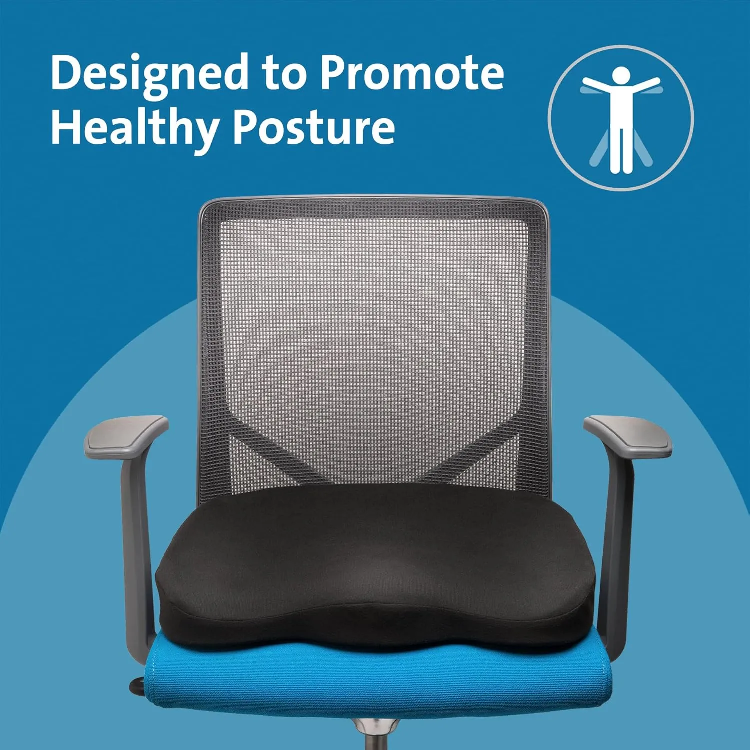 Kensington Seat Cushion for Office, Desk Chair Cushion, Car Seat Cushion, Pain Relief Memory Foam Seat Rest