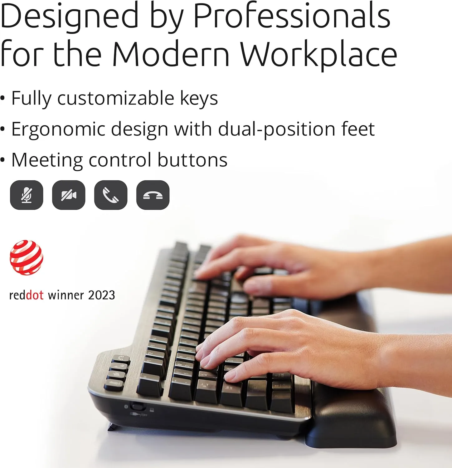 Kensington MK7500F Silent Mechanical Keyboard - Full Size, Wireless, Backlit, Rechargeable