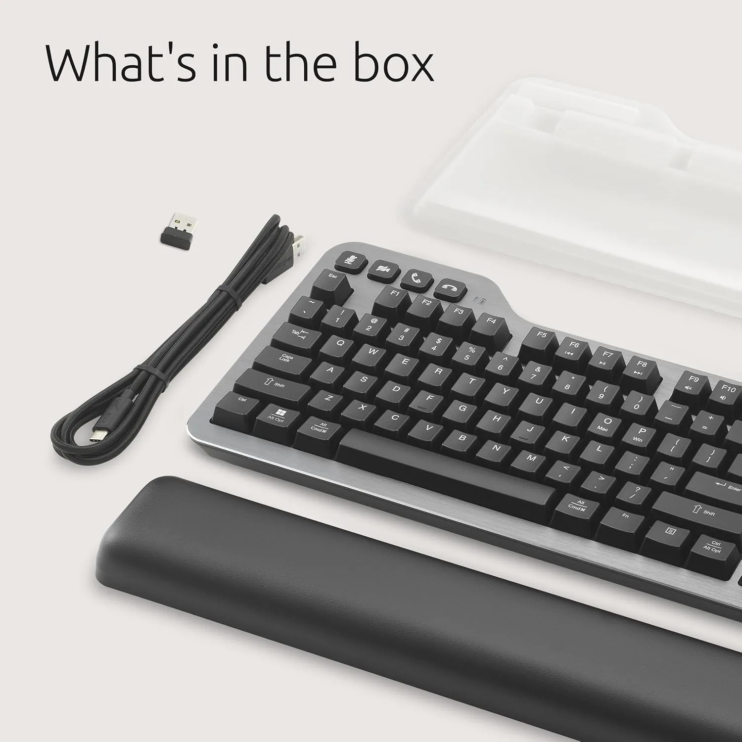 Kensington MK7500F Silent Mechanical Keyboard - Full Size, Wireless, Backlit, Rechargeable