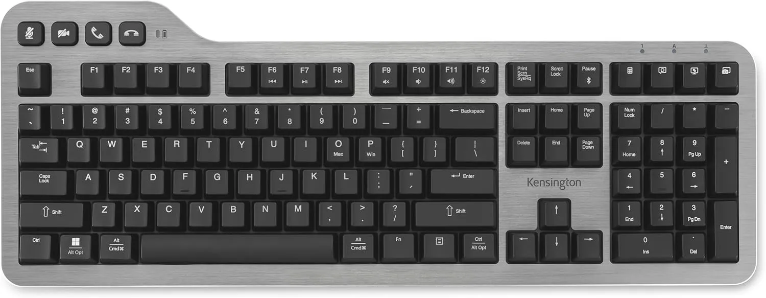Kensington MK7500F Silent Mechanical Keyboard - Full Size, Wireless, Backlit, Rechargeable