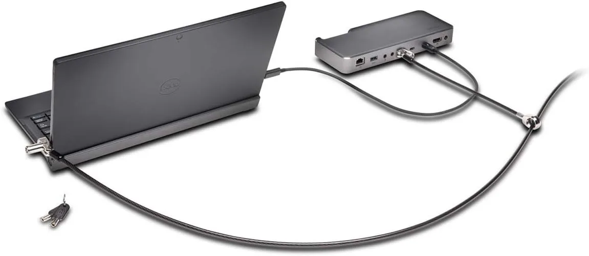 Kensington N17 Keyed Dual Head Laptop Lock for Dell Devices (K67995WW), Black, Silver
