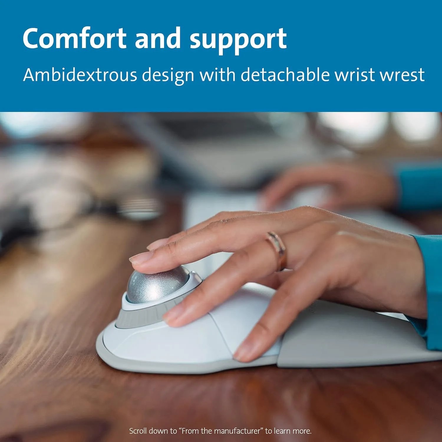 KENSINGTON Orbit Wireless Trackball with Scroll Ring
