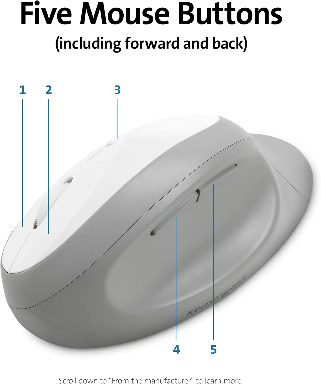 Kensington Pro Fit Ergonomic Wireless Keyboard and Mouse - Grey (K75407US)