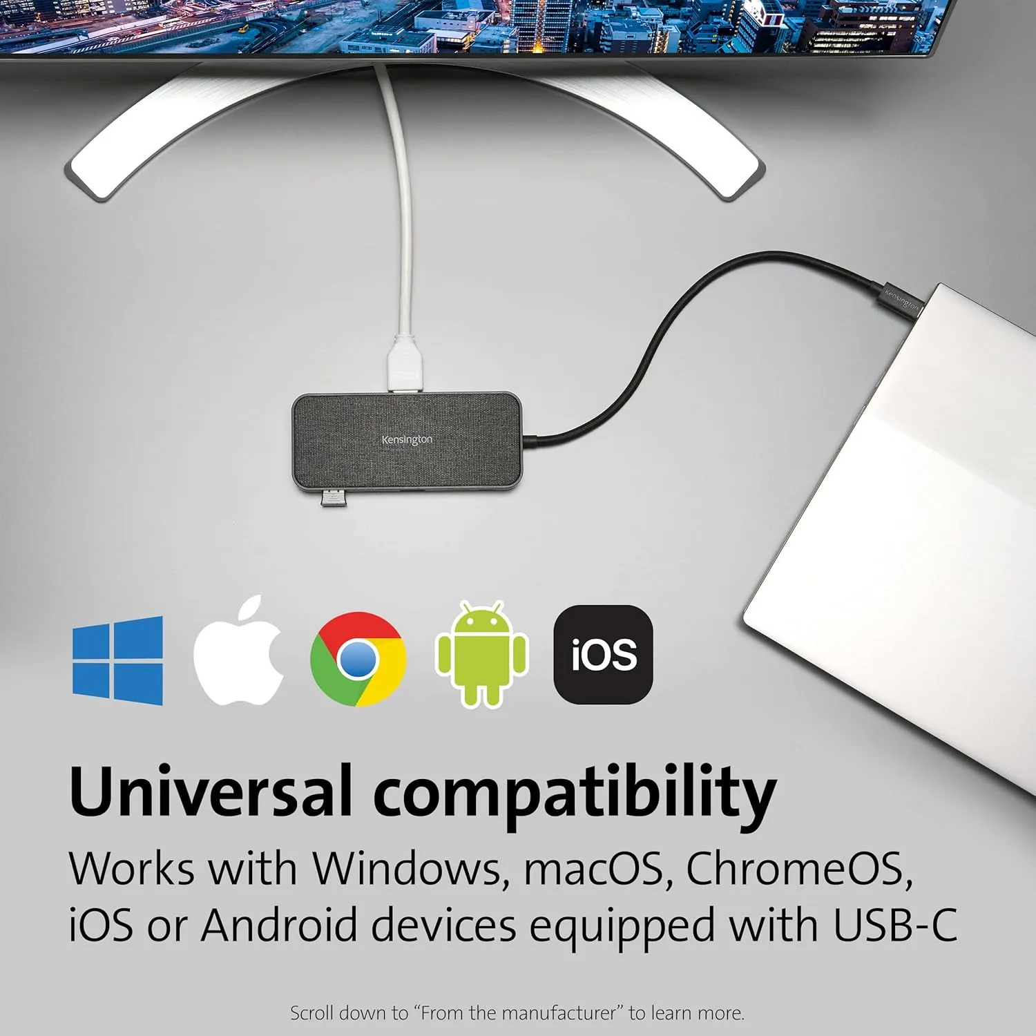 Kensington SD1650P USB-C 4K Docking Station with 100W Power Pass-Through