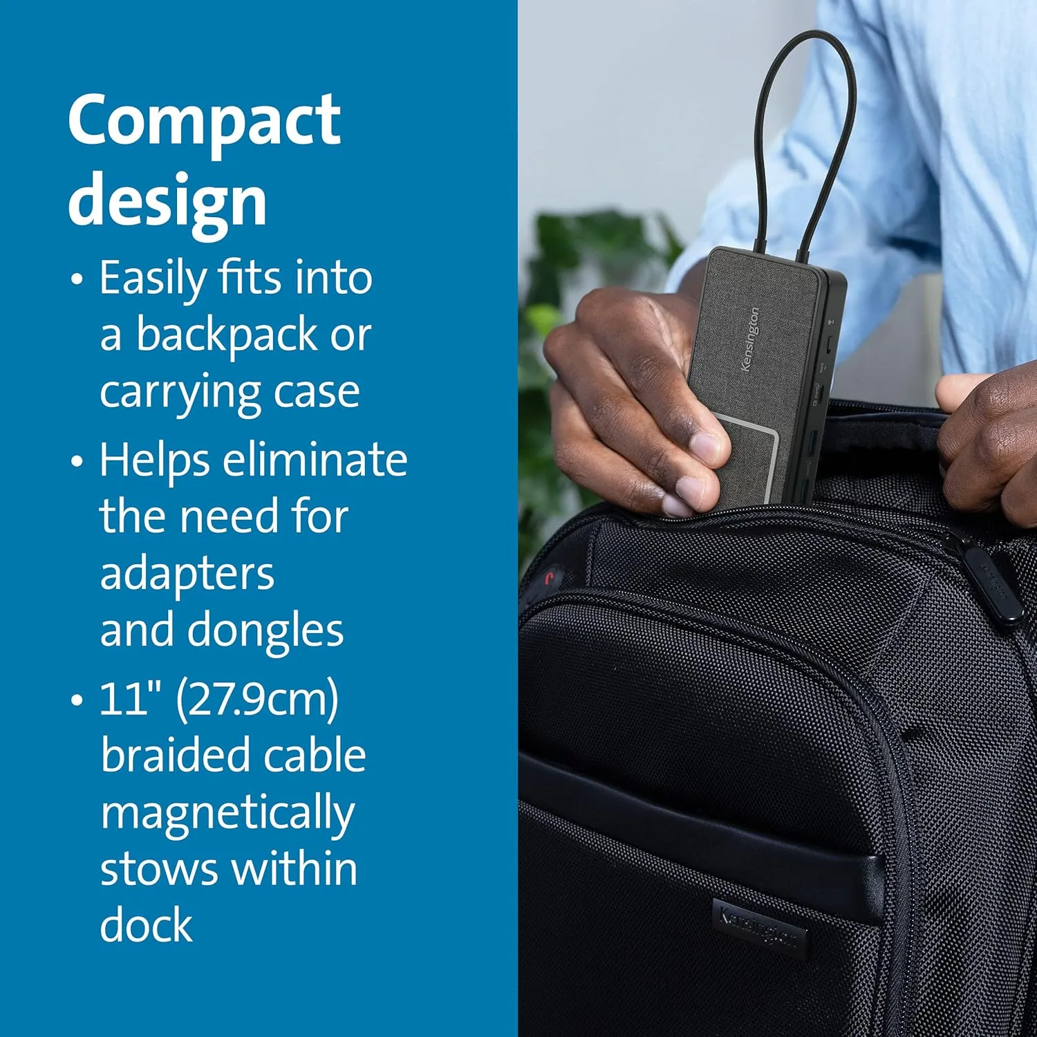 Kensington USB-C Hub with Qi Charging, Dual HDMI 4K@60Hz, 100W PD Pass Through Charging, 1Gbps Ethernet Port