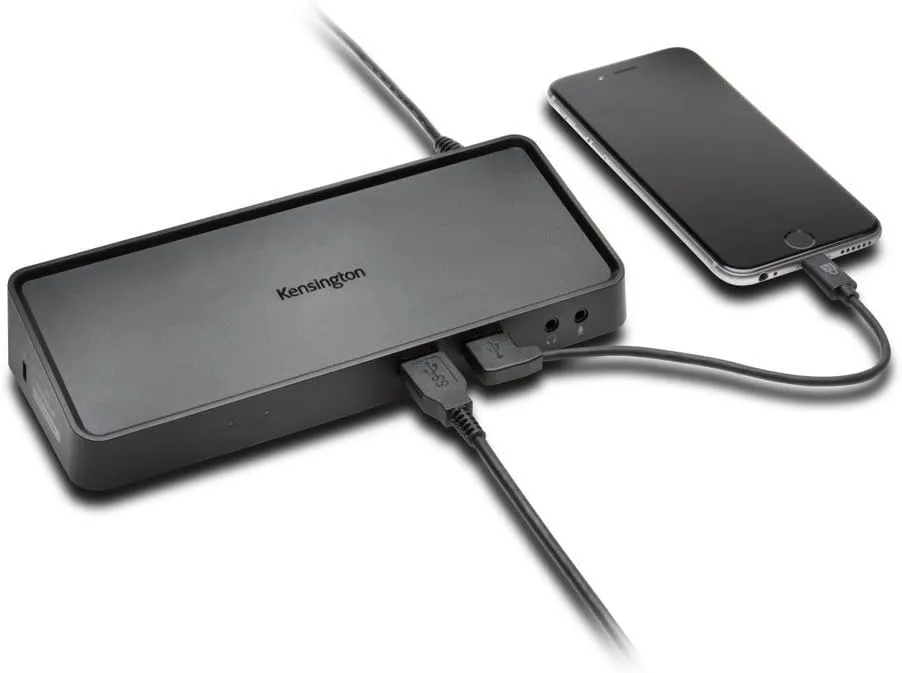 Kensington USB 3.0 Dual Display Docking Station for Windows, Mac OS, Surface Pro & Surface Laptop (K33997WW),Black