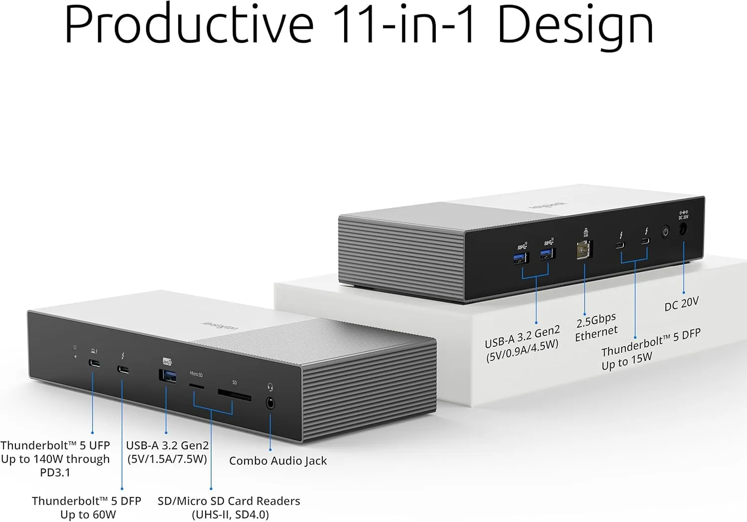 KENSINGTON Thunderbolt Docking Station for Multiple Displays