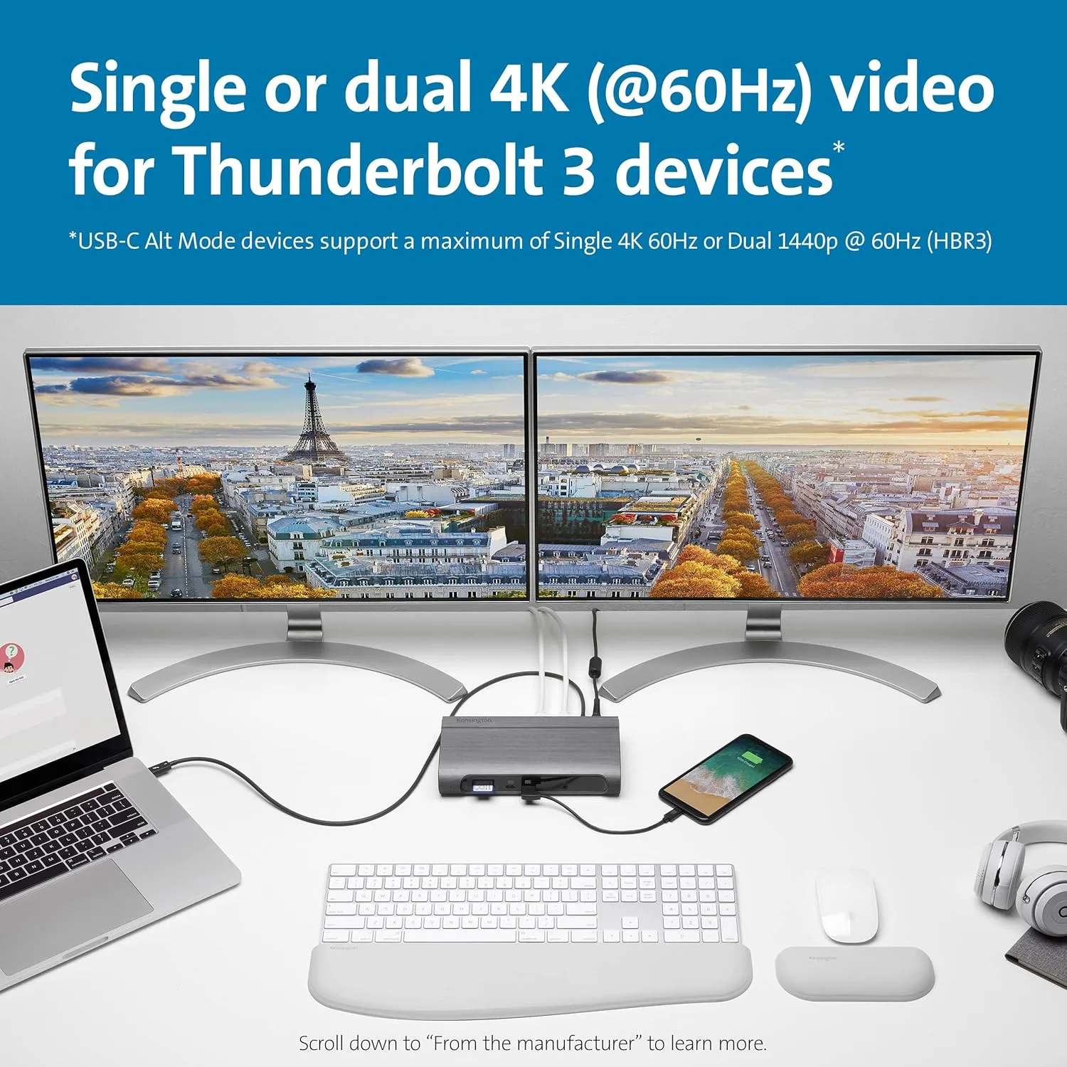 Kensington SD5600T Thunderbolt 3 USB-C 14-in-1 Dual 4K Docking Station