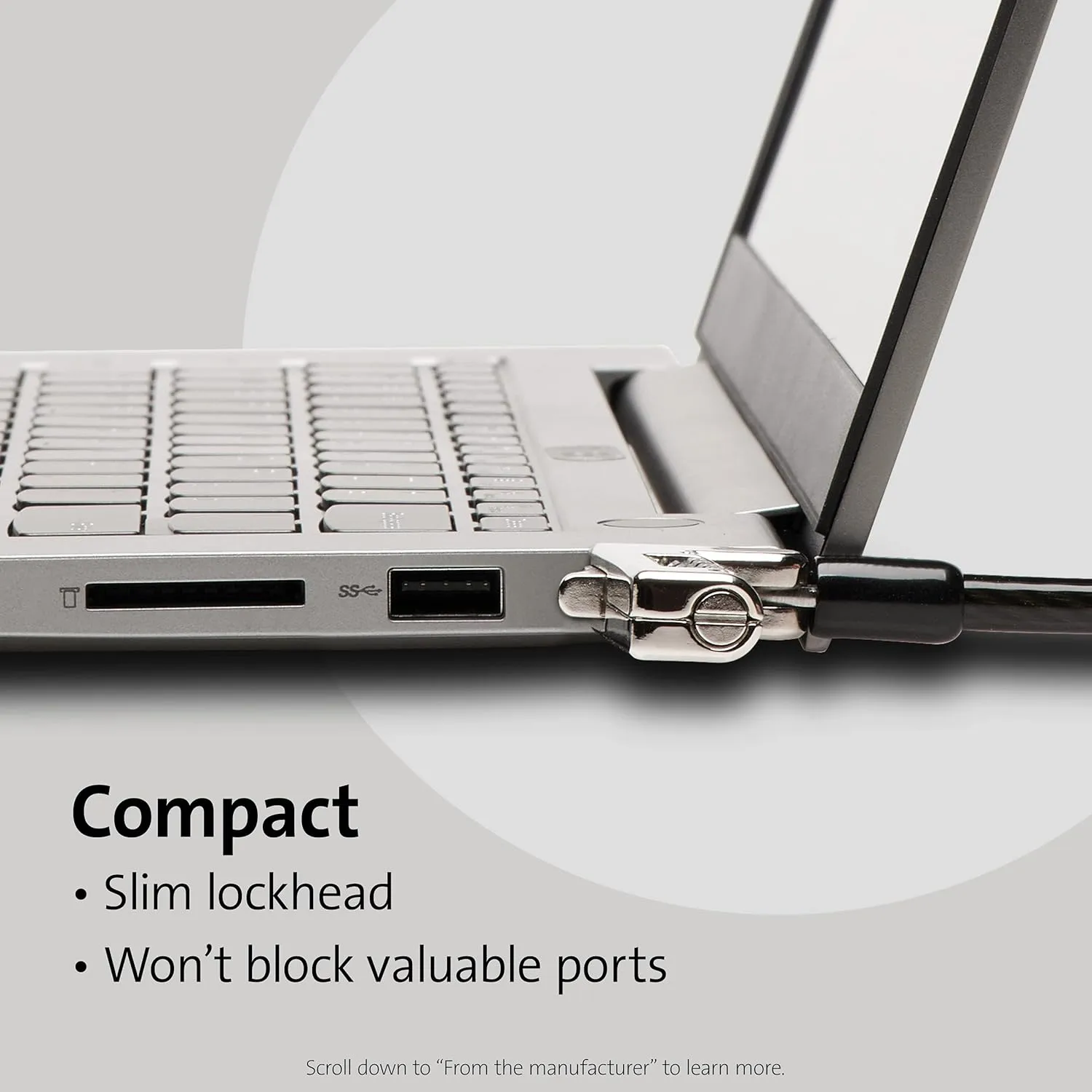 Kensington Slim Combination Ultra Cable Lock for Standard Slot (K60628WW)