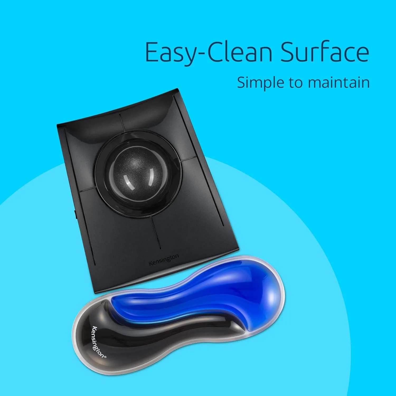 Kensington Slim Duo Gel Wrist Rest for Low-Profile Keyboards, Mice & Trackballs
