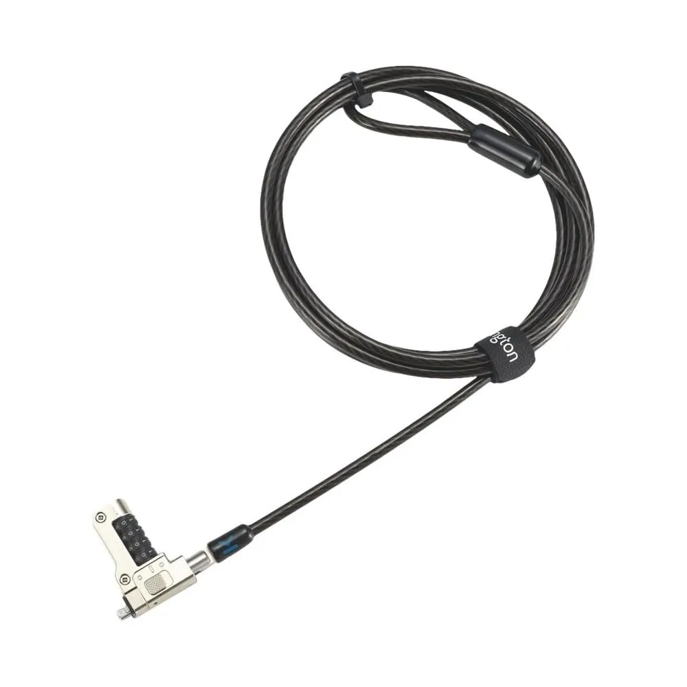 Kensington Slim N17 2.0 Serialized Combination Laptop Lock for Wedge-Shaped Slots