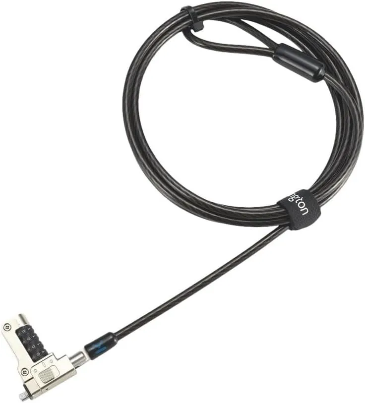 Kensington Slim N17 2.0 Serialized Combination Laptop Lock for Wedge-Shaped Slots