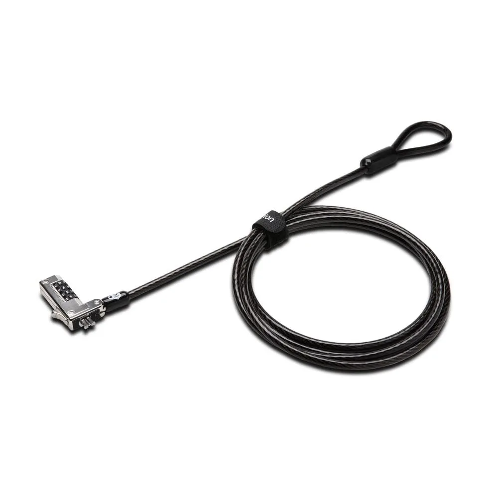 Kensington Slim Combo Lock for Standard Slot - Resettable - 4-Digit - Carbon Steel - for Notebook