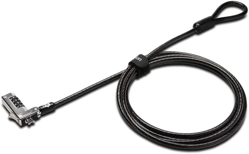 Kensington Slim Combo Lock for Standard Slot - Resettable - 4-Digit - Carbon Steel - for Notebook