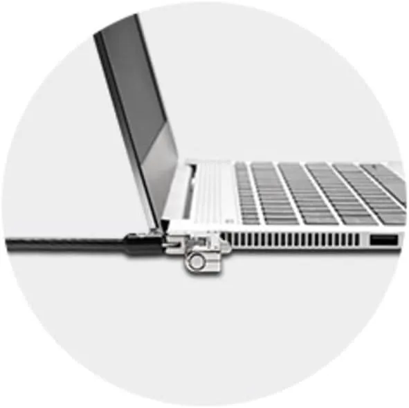 Kensington Slim Combo Lock for Standard Slot - Resettable - 4-Digit - Carbon Steel - for Notebook