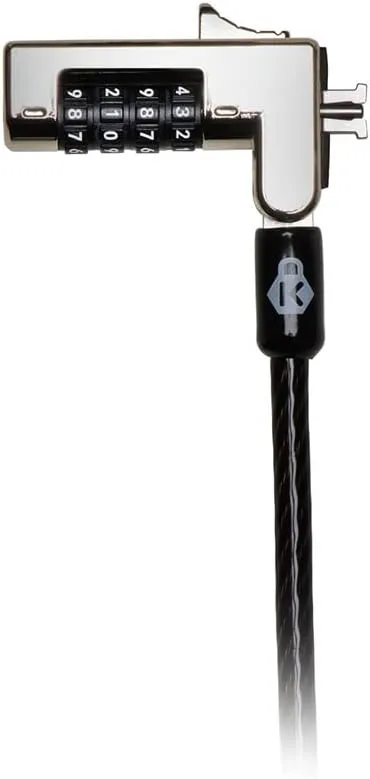Kensington Slim Combo Lock for Standard Slot - Resettable - 4-Digit - Carbon Steel - for Notebook