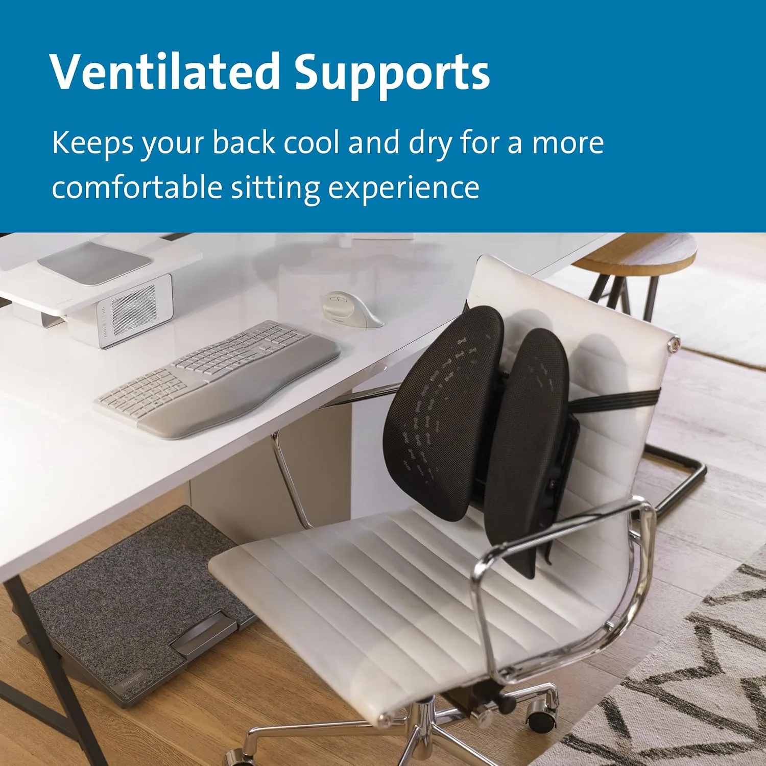 Kensington Smartfit Conform Back Rest (K60412WW),Black
