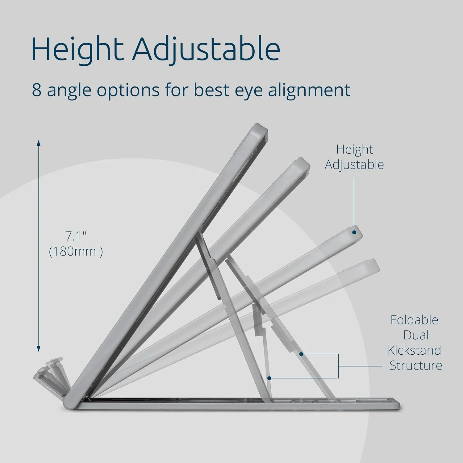 Kensington SmartFit Easy Riser Go Adjustable Ergonomic Laptop Riser and Cooling Stand for up to 14" Laptops (K50421WW)