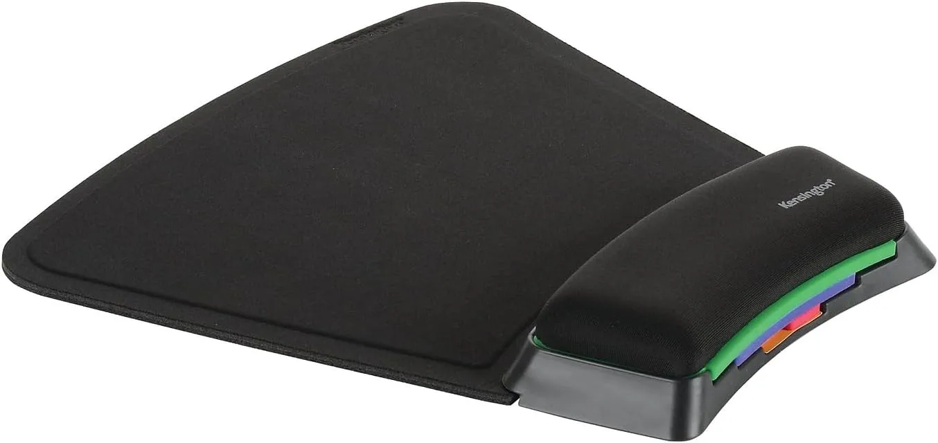 Kensington SmartFit Mouse Pad with Ergonomic Wrist Rest (K55793AM), Black, 10.4" x 10.3"