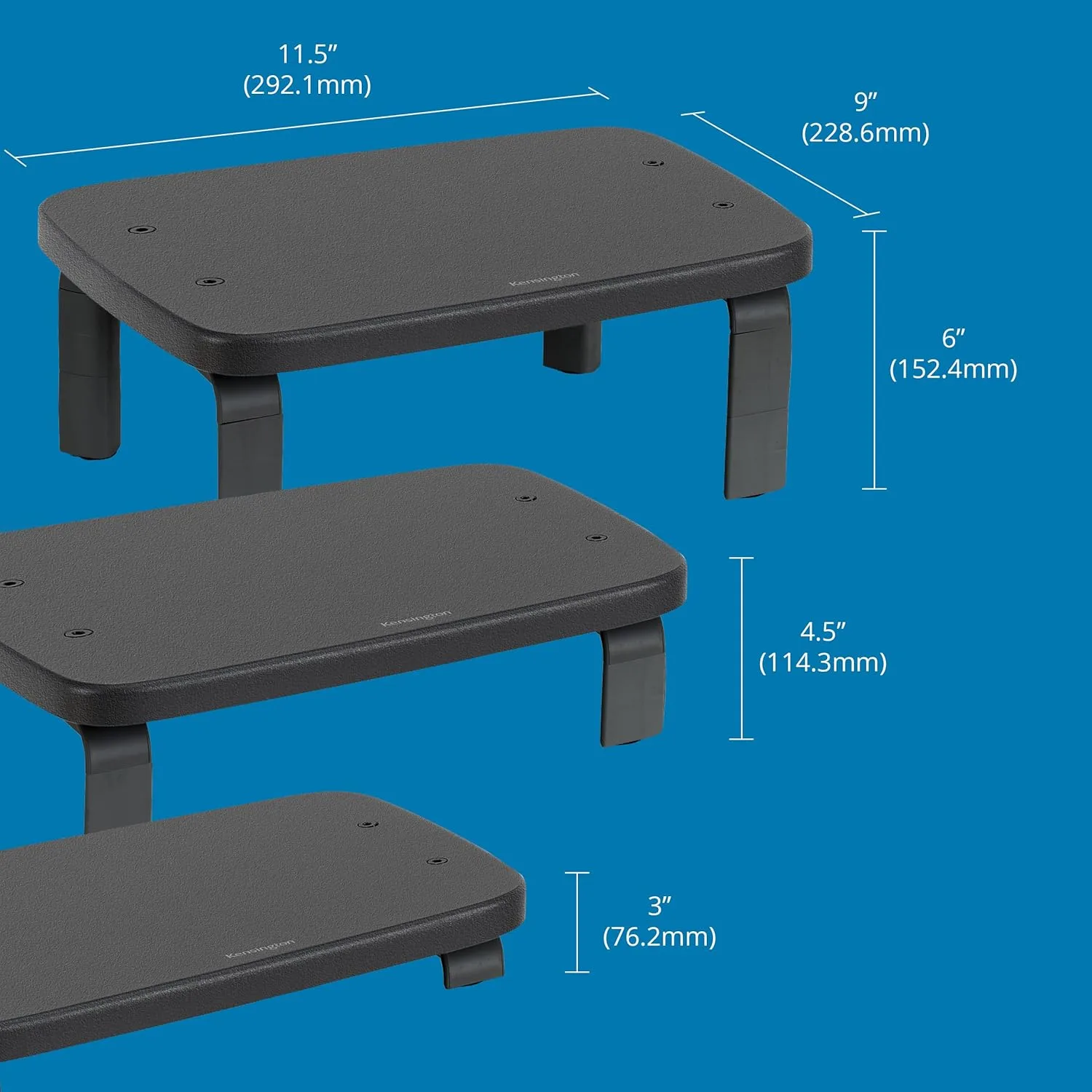 KENSINGTON SmartFit Low-Profile Monitor Stand for up to 21" Screens