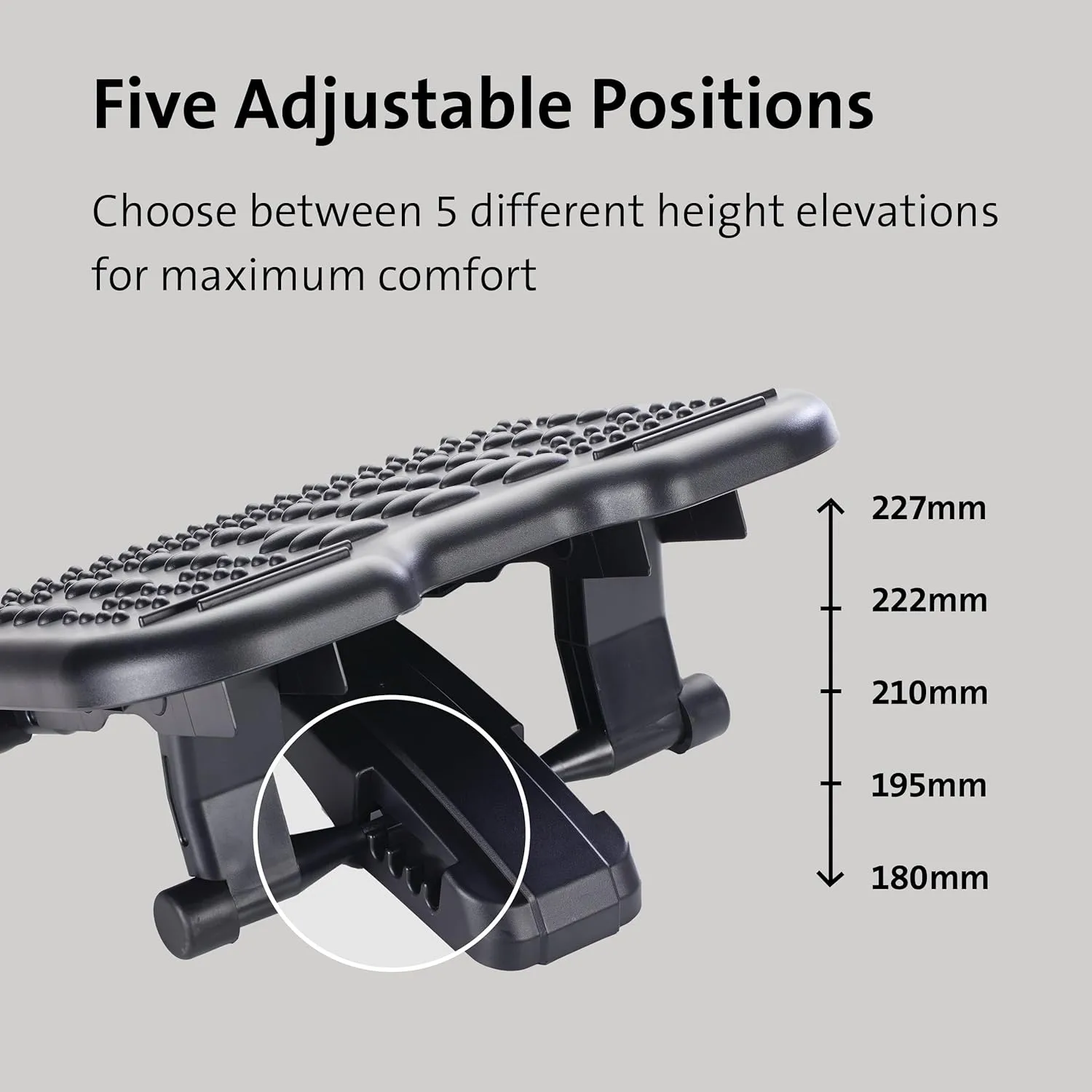 Kensington Sole Massager Exercising Footrest - Tilt - Gray