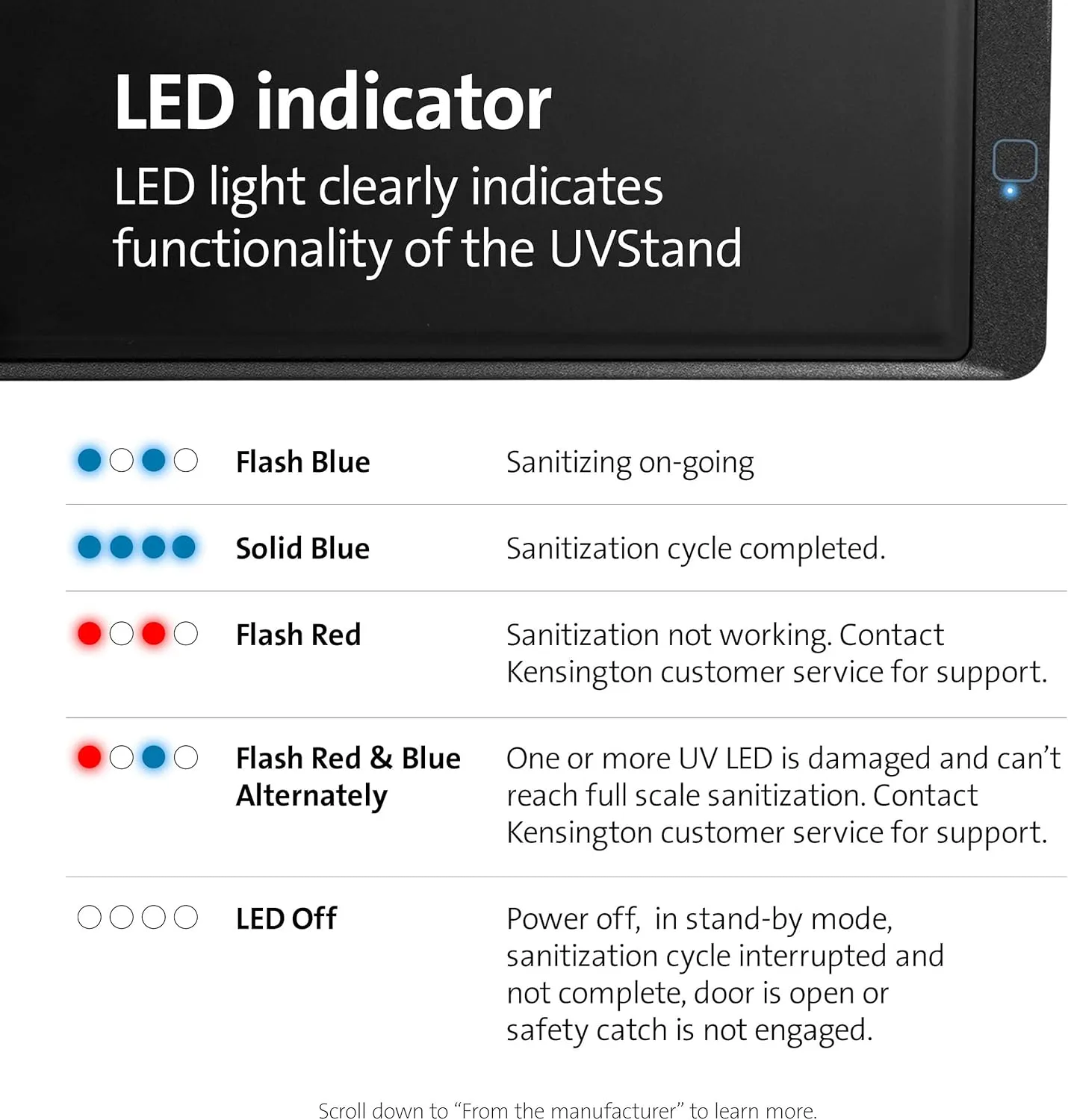 Kensington Monitor Stand Riser UVStand™ with UV Disinfection Compartment, Computer Monitor Stand with Storage Drawer
