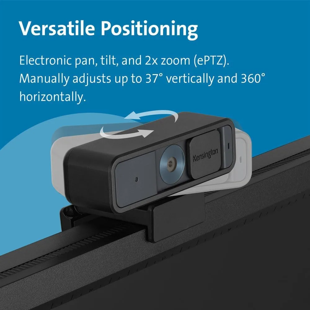 Kensington W2000 1080P Auto Focus Webcam, Full HD 1080P/30fps Webcam with Microphone for Video Conferencing