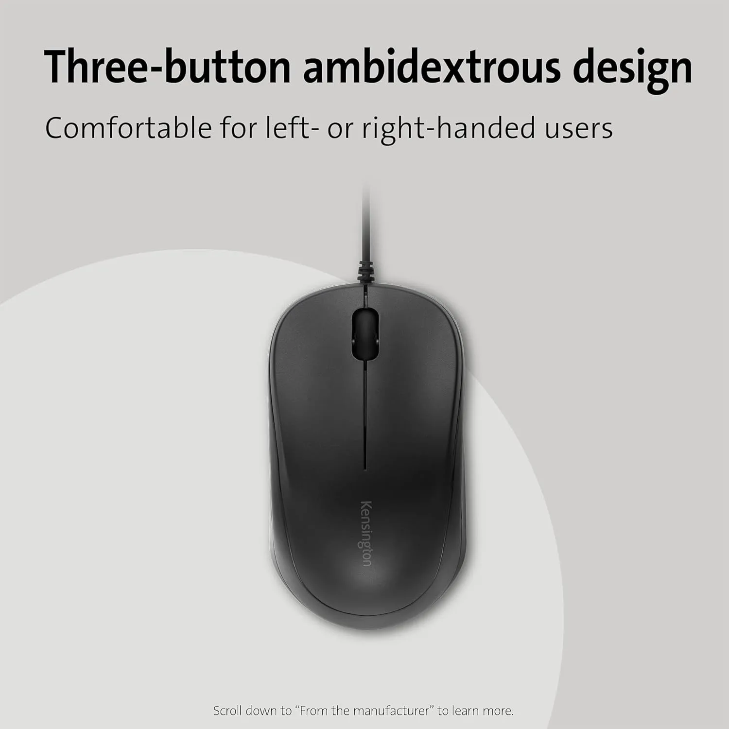 Kensington Simple Solutions Wired Mouse TAA-Compliant (K55114WW)