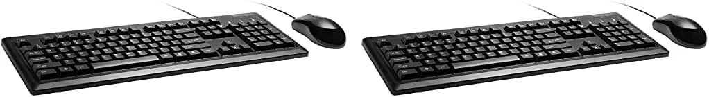 Kensington Mouse-in-a-Box and Keyboard Wired USB Desktop Set (K72436AM), Black (Pack of 2) Full Size (Pack of 2)