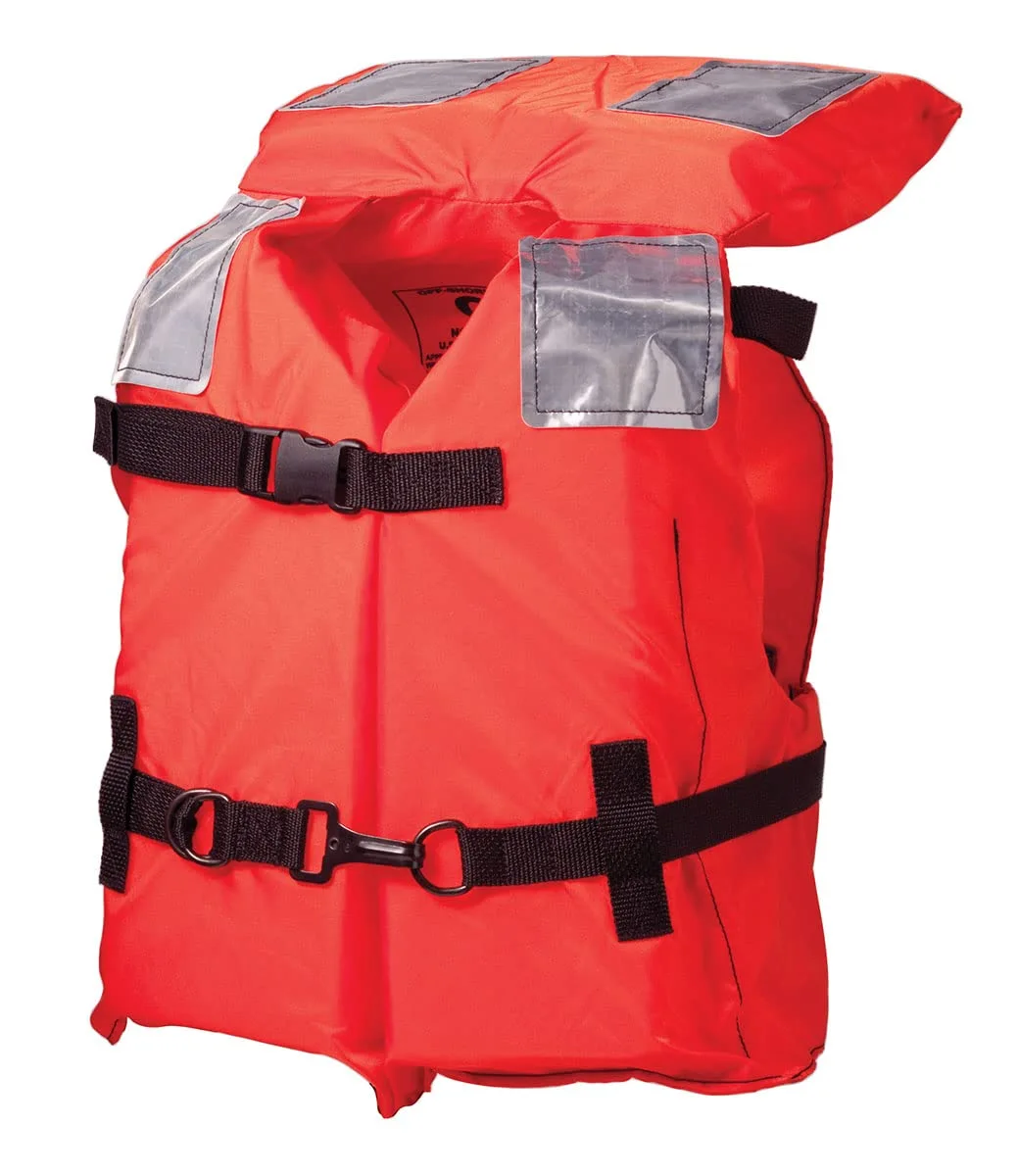 Kent Commercial Type I Jacket Style Life Jacket, Orange Child 50-90 lbs