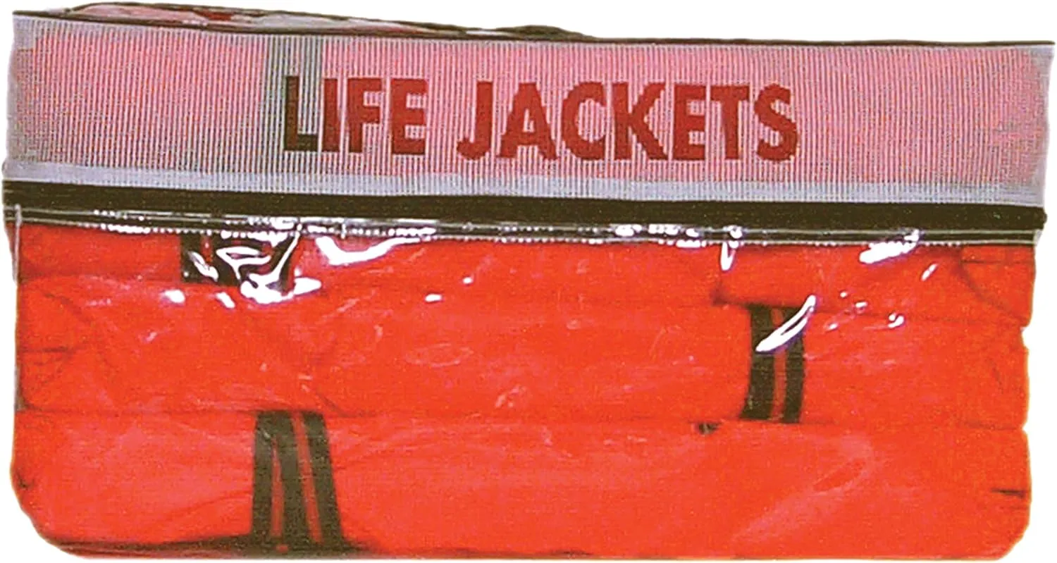 Onyx 100400-200-004-16 Adult Type I Vest Style Life Jacket, Orange Vest,Universal,Jacket+ Storage Bag