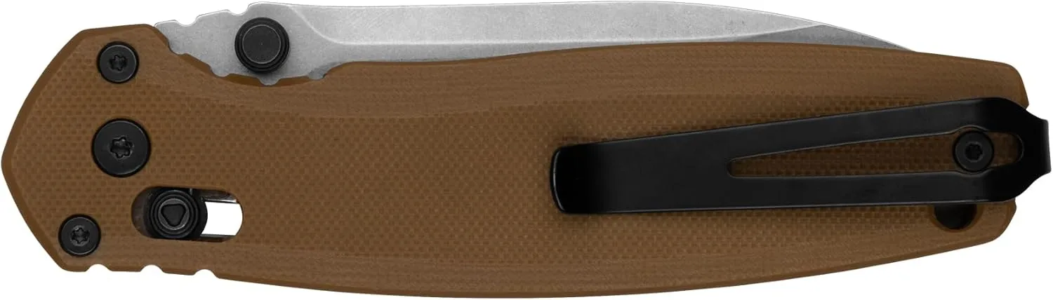 Kershaw Broadside Folding Knife, 3.5" D2 Steel Blade, G10 Handle, Durable and Reliable Tool for Everyday Tasks