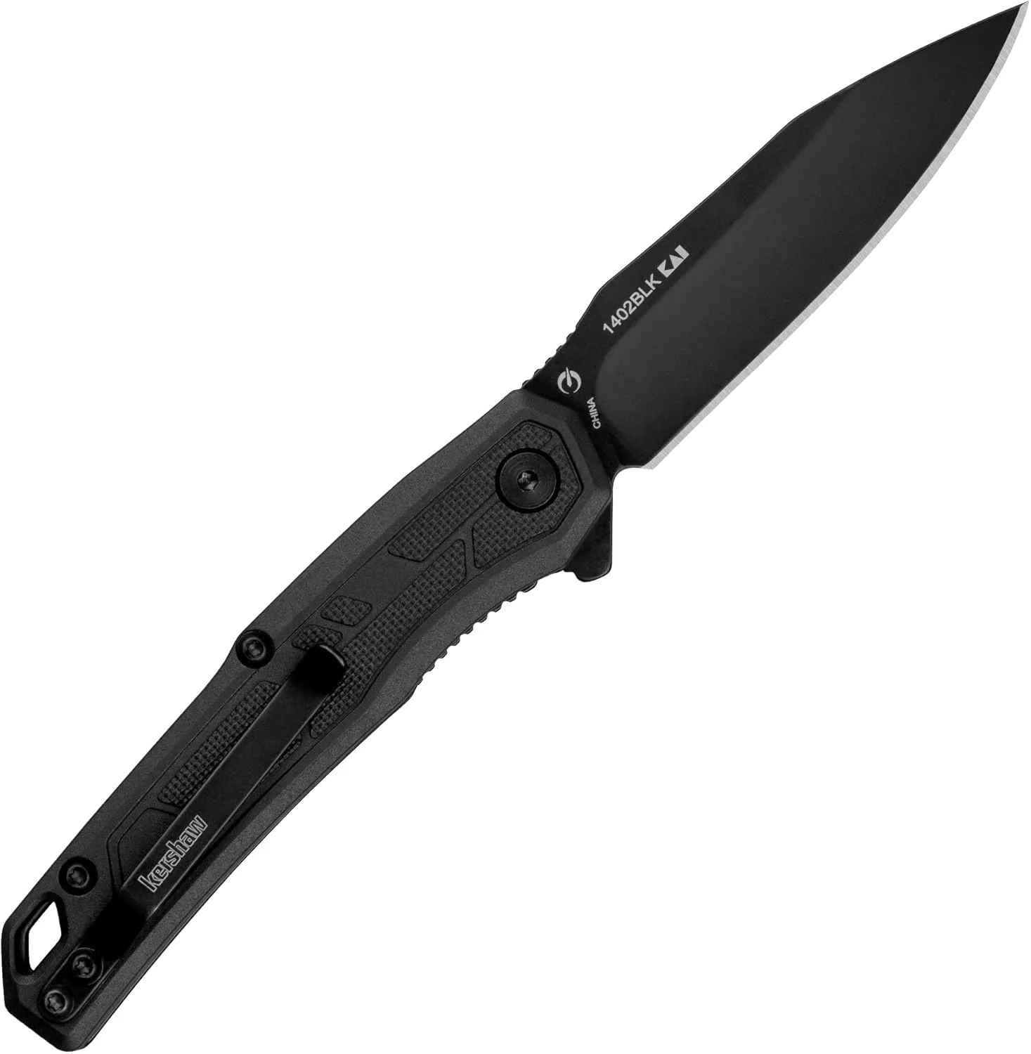 Kershaw Monitor Folding Pocket Knife, 3 Inch Black Blade with D2 Steel, DuraLock Locking Mechanism