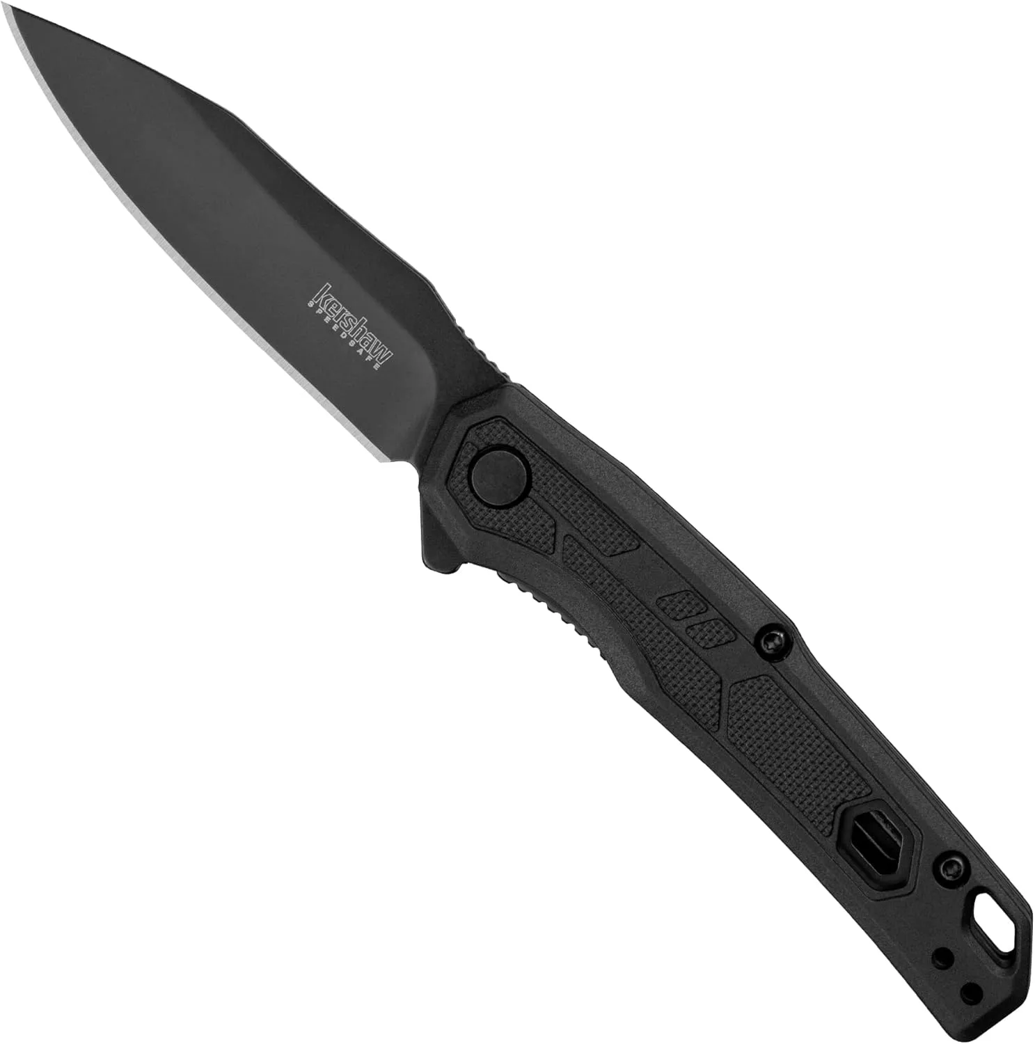 Kershaw Monitor Folding Pocket Knife, 3 Inch Black Blade with D2 Steel, DuraLock Locking Mechanism