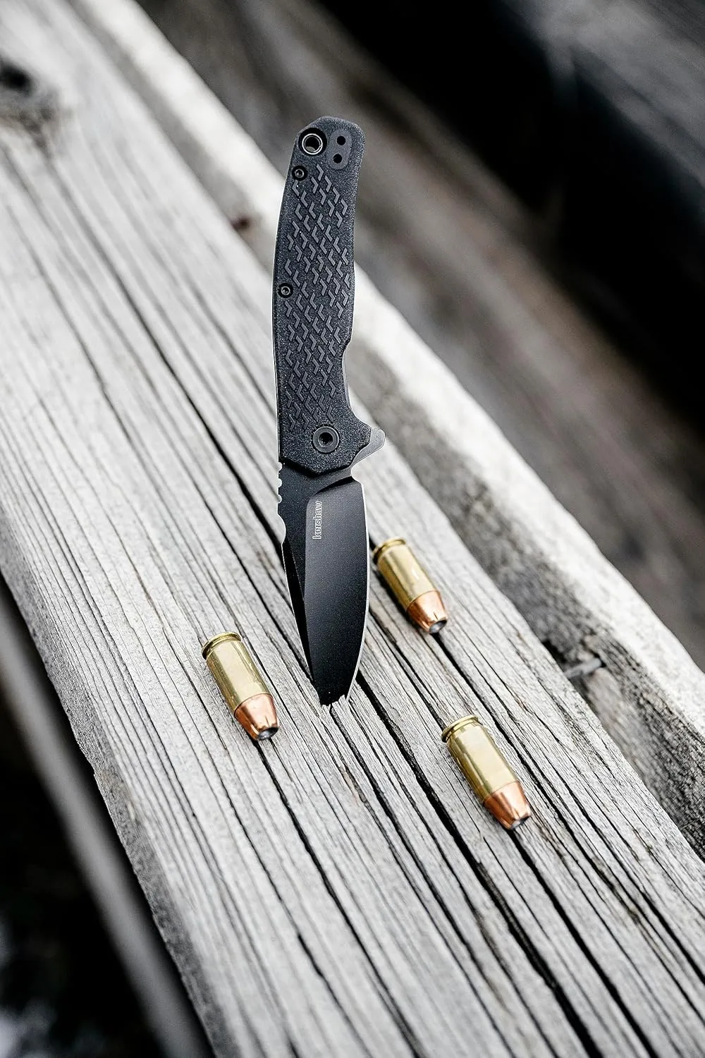 Kershaw Conduit Folding Pocket Knife, 2.9 inch Assisted Opening Blade, Black Spearpoint Blade, Liner Lock, Pocketclip,grey