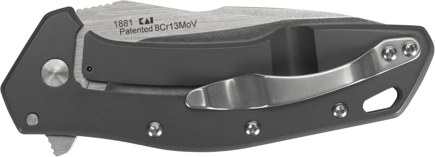 Kershaw Eris Folding Pocket Knife (1881); 3-Inch Stainless Steel Drop-Point Blade Featuring SpeedSafe Assisted Opening