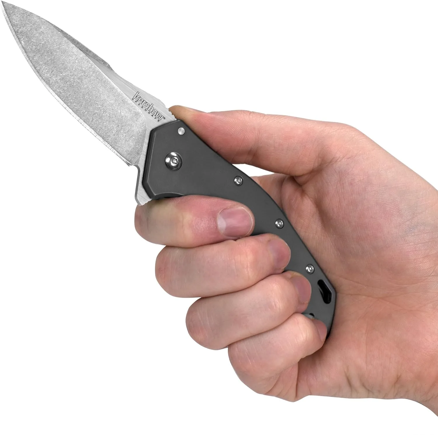 Kershaw Eris Folding Pocket Knife (1881); 3-Inch Stainless Steel Drop-Point Blade Featuring SpeedSafe Assisted Opening