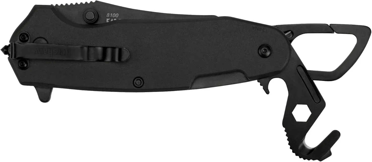 Kershaw Funxion EMT (8100); Multifunction Folding Pocketknife; 3 inch Partially Serrated Stainless Steel Blade