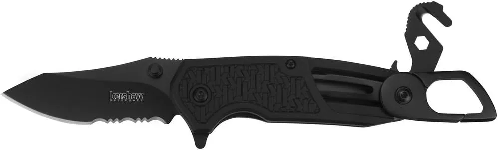 Kershaw Funxion EMT (8100); Multifunction Folding Pocketknife; 3 inch Partially Serrated Stainless Steel Blade