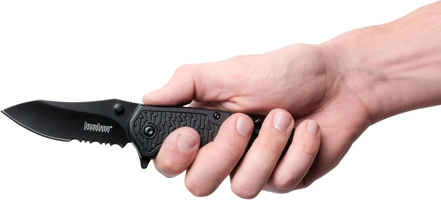 Kershaw Funxion EMT (8100); Multifunction Folding Pocketknife; 3 inch Partially Serrated Stainless Steel Blade