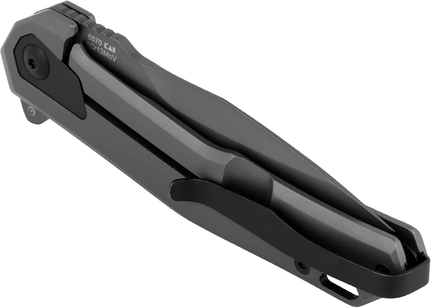Kershaw Helitack Folding Pocket Knife, 3.3 inch Blade, Stainless Steel Handle, Every Day Carry Work Knife, Pocketclip