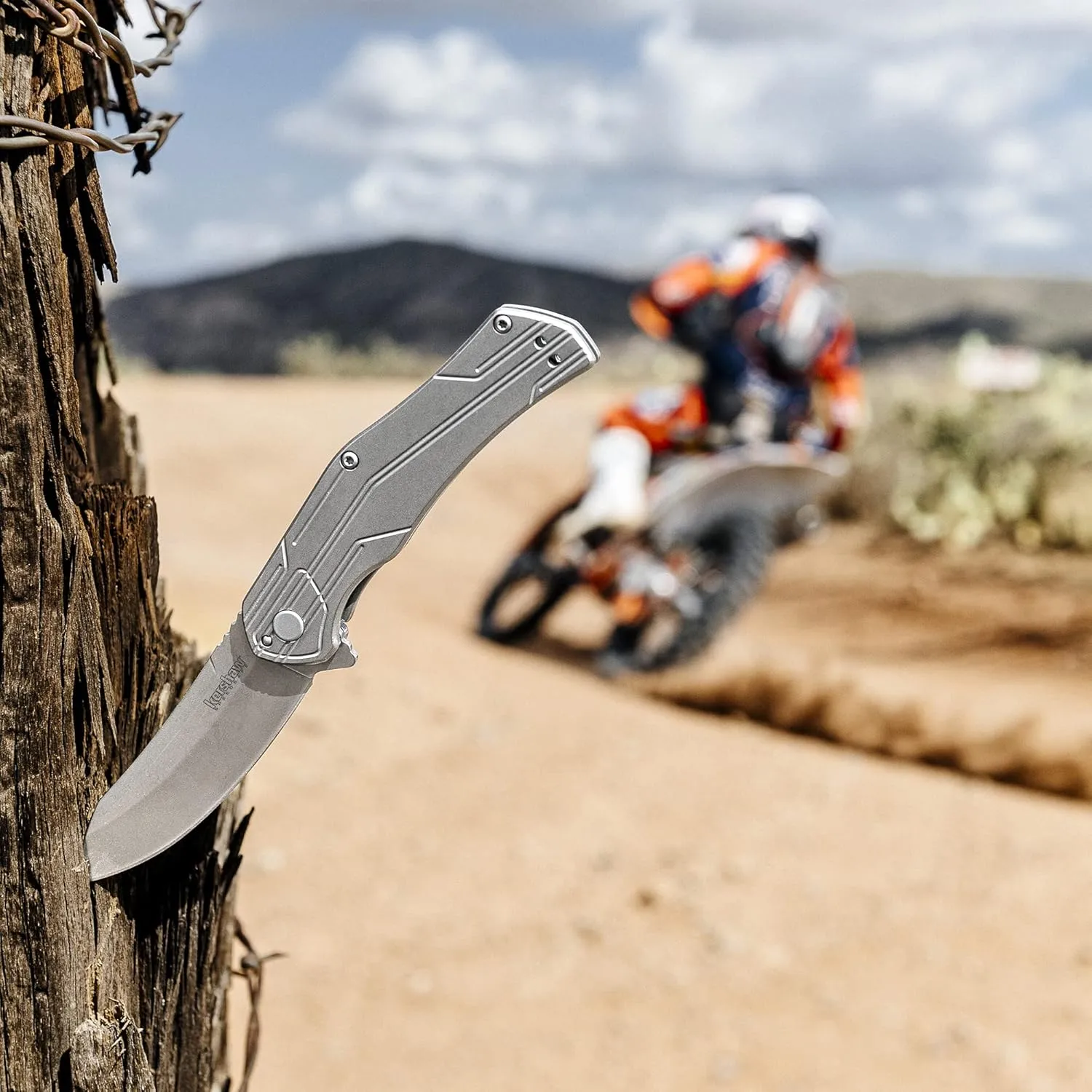 Kershaw Husker Folding Pocket Knife, 3-Inch Blade with SpeedSafe Assisted Opening, Frame Lock (1380)