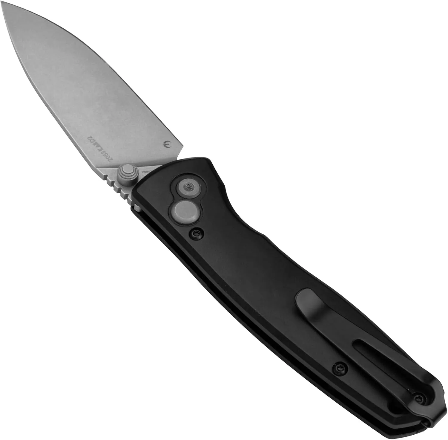 Kershaw Kindred Folding Knife, 3" D2 Steel Spear Point Blade, Black Anodized Aluminum Handle, Lock Mechanism