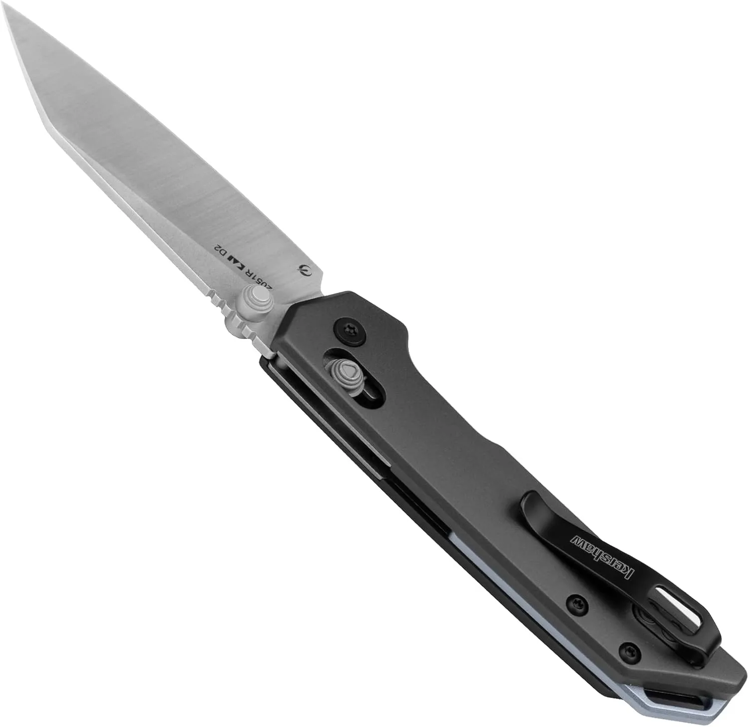 Kershaw Mini Iridium Folding Pocket Knife, 3-inch D2 Steel, DuraLock, Aluminum Handle