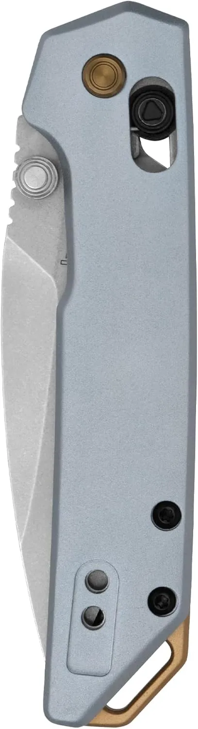 Kershaw Mini Iridium Folding Pocket Knife, 3-inch D2 Steel, DuraLock, Aluminum Handle
