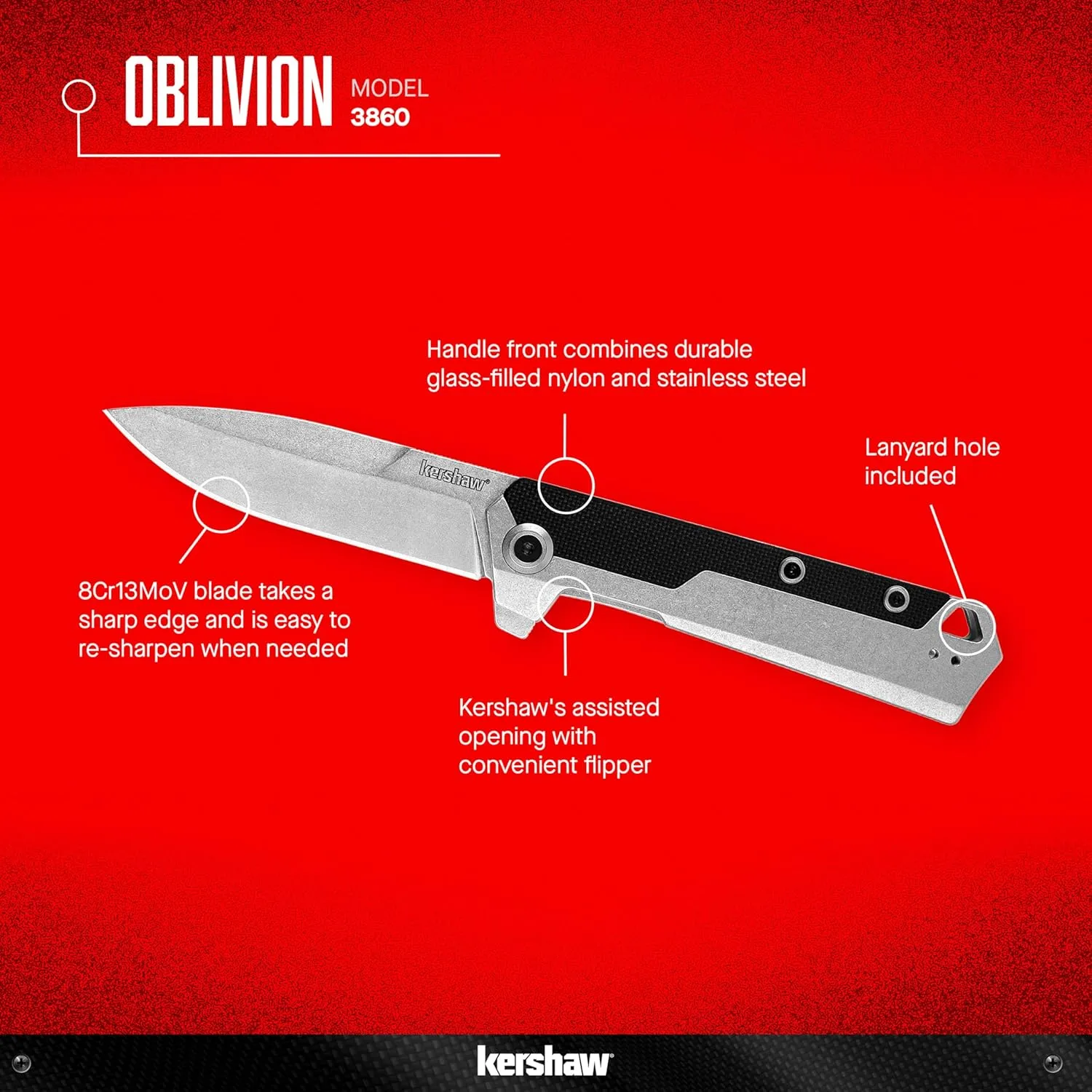 Kershaw Oblivion Folding Pocket Knife