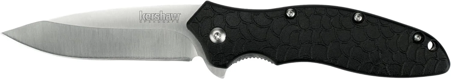 SOG Flare Folding and Pocket Knife Assisted Opening Tech Knife w/ 3.5 Inch Stainless Straight Edge Blade & Tactical Knife