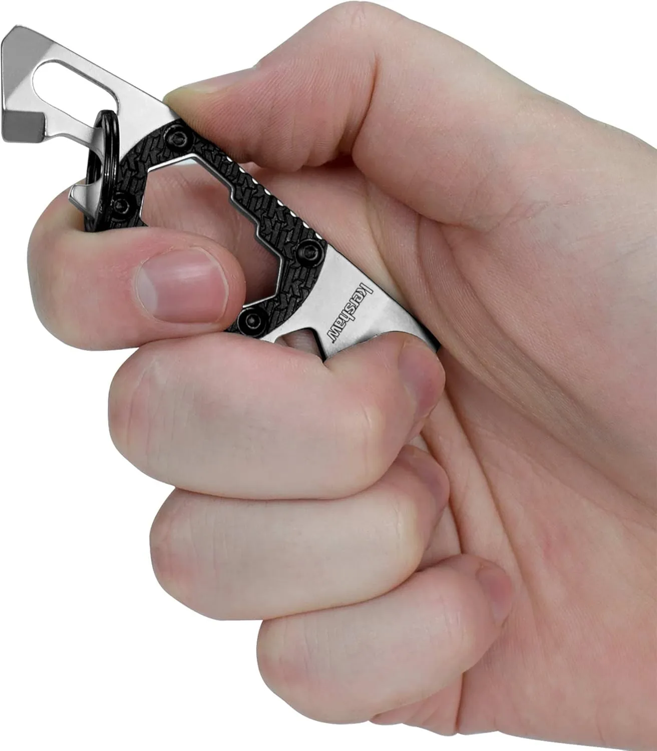 Kershaw PT-2 Compact Keychain Pry Tool (8810X); Features Bottle Opener, Two Screwdriver Tips, Pry Bar, Wire Scraper