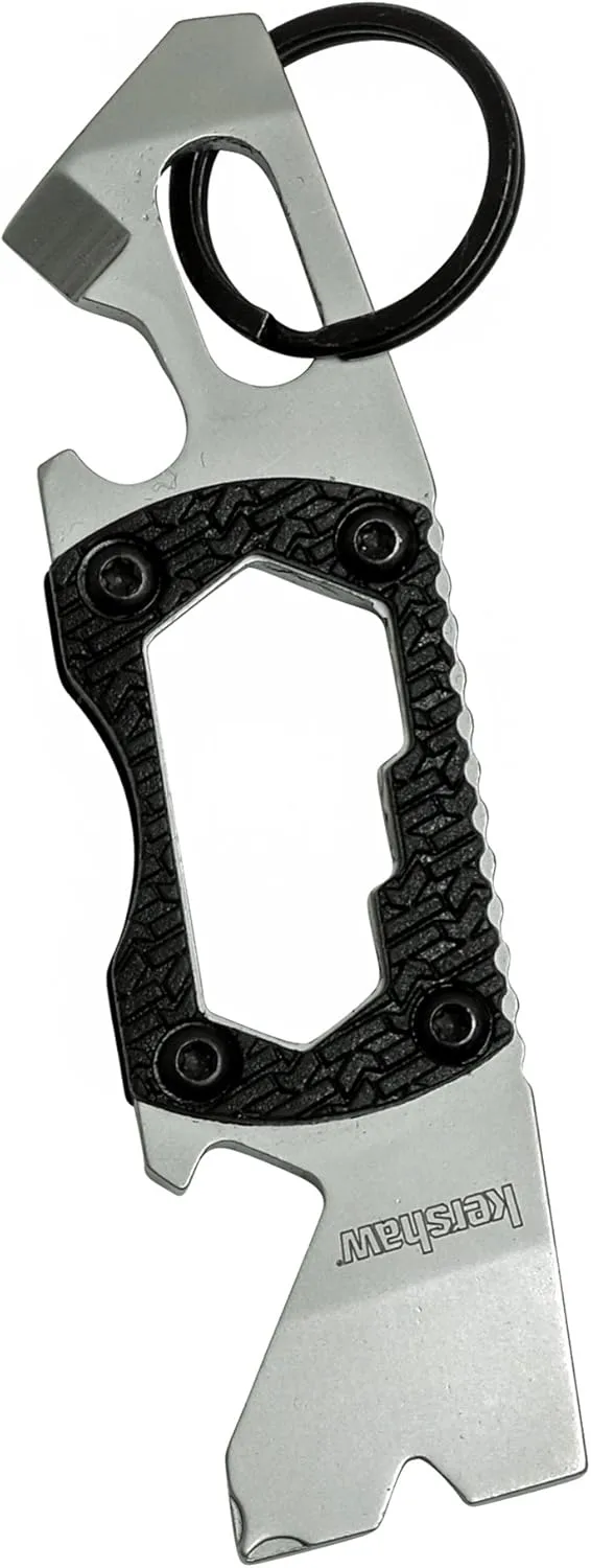 Kershaw PT-2 Compact Keychain Pry Tool (8810X); Features Bottle Opener, Two Screwdriver Tips, Pry Bar, Wire Scraper